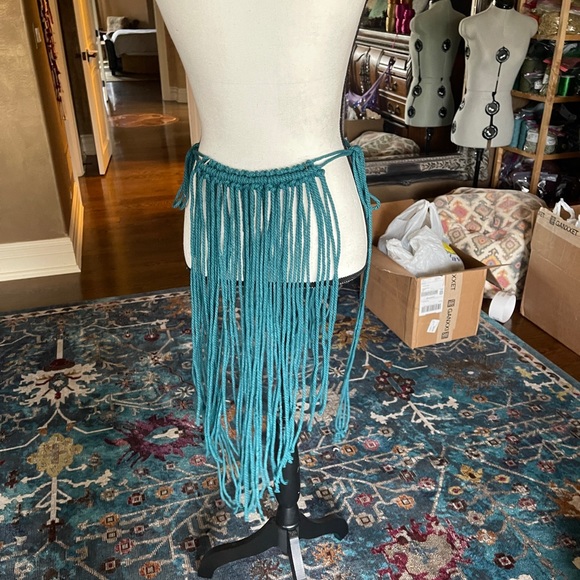 Handmade Macrame Skirt Cover Up - Picture 7 of 9